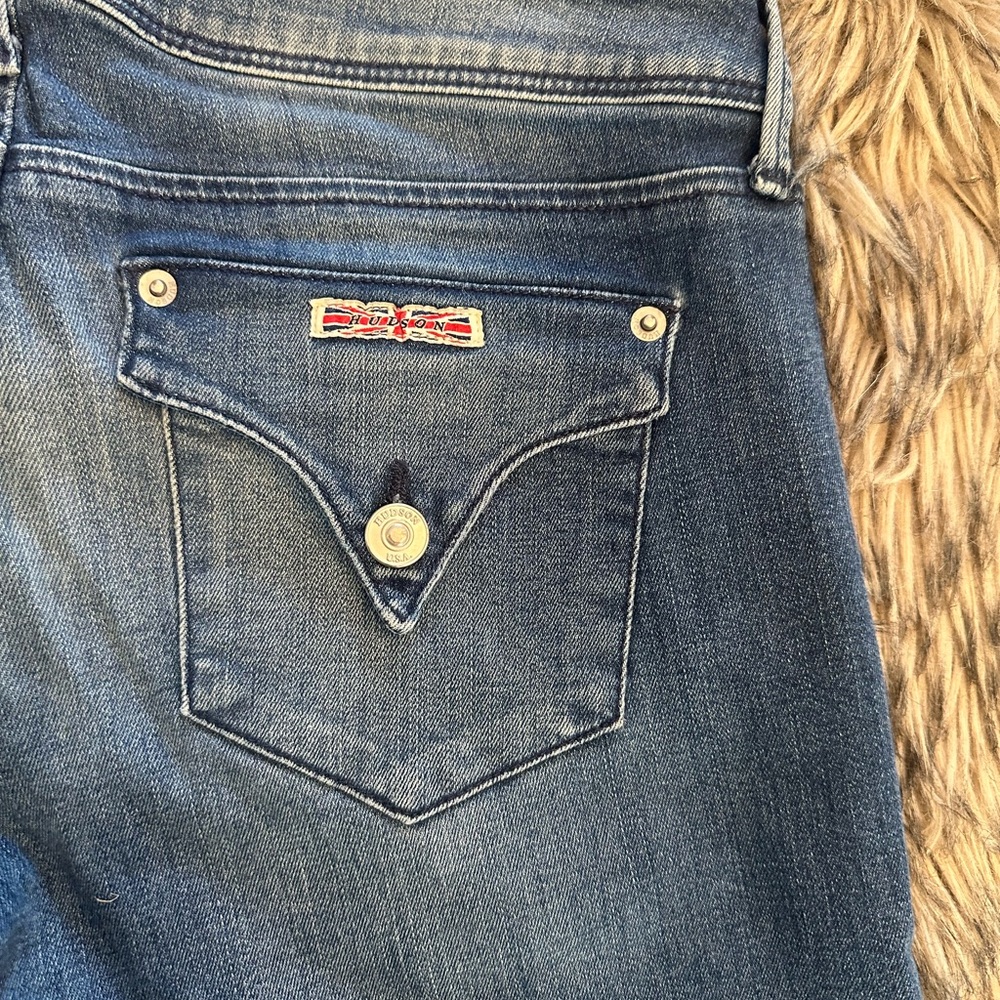 Hudson Jeans Classic Blue Denim with Distinctive Stitching